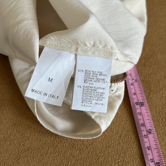 brunello cucinelli silk bend top with chain cream color size medium - Picture 11 of 11